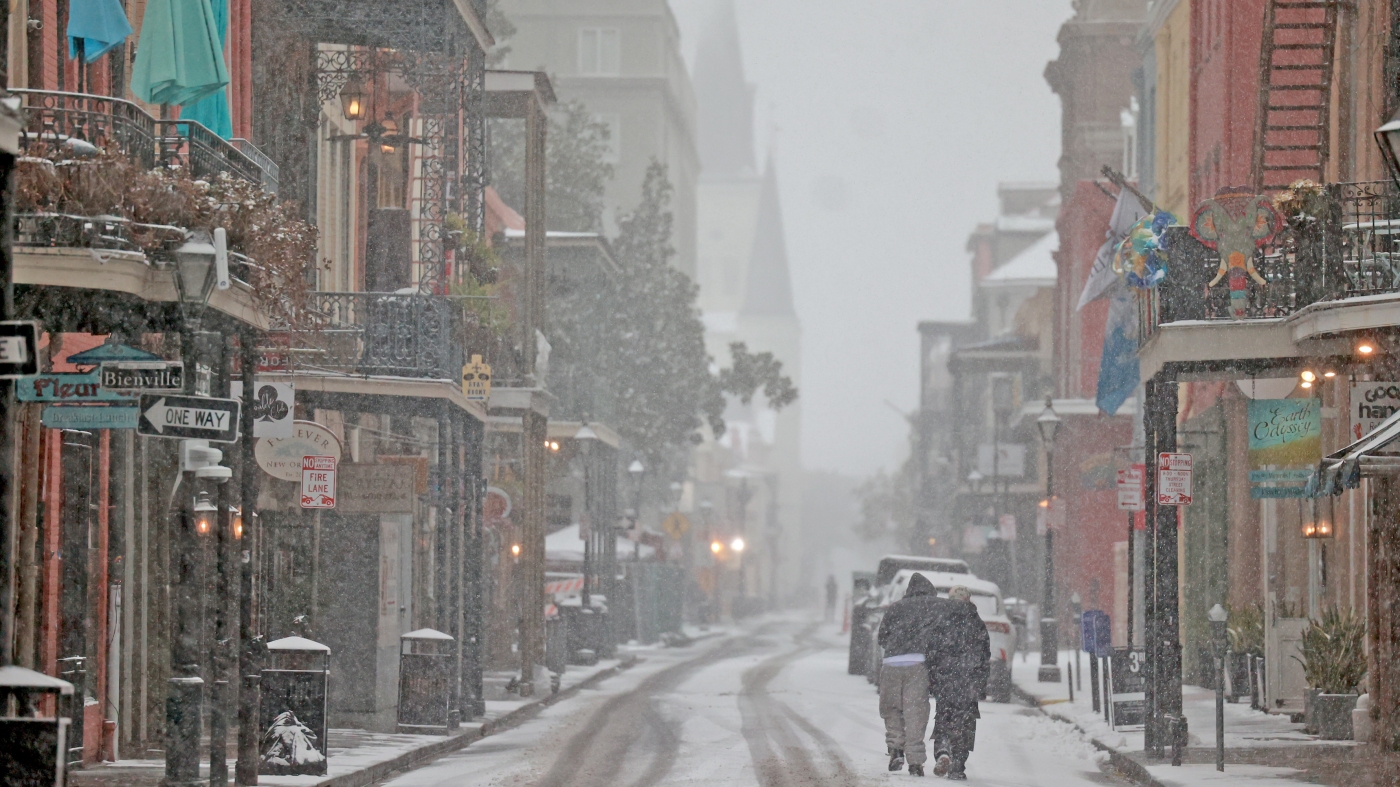 A rare winter storm brings historic snowfall from Texas to Florida: Photo Show: NPR