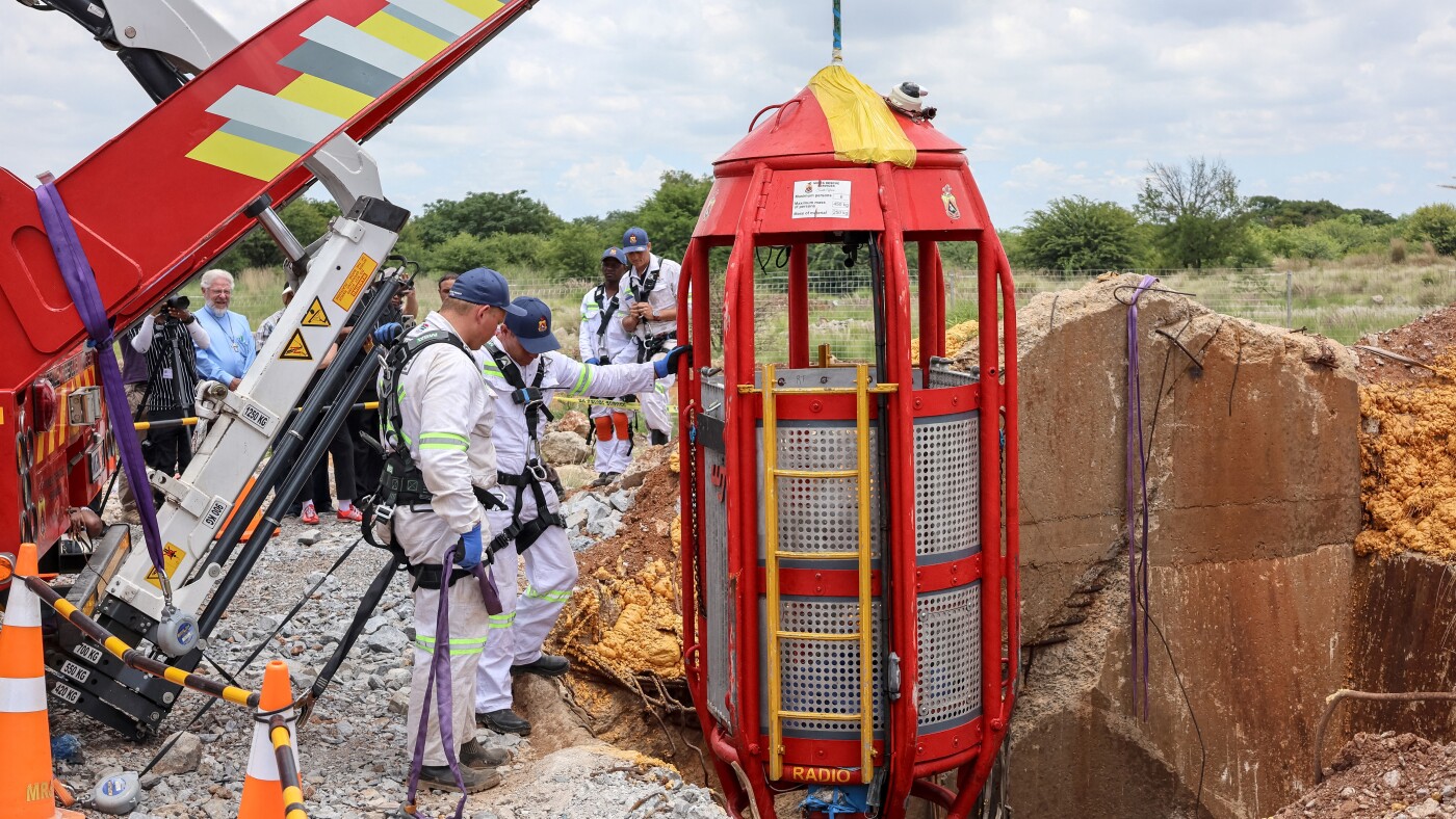 A standoff between South African police and illegal miners has ended in horrific fashion. : NPR