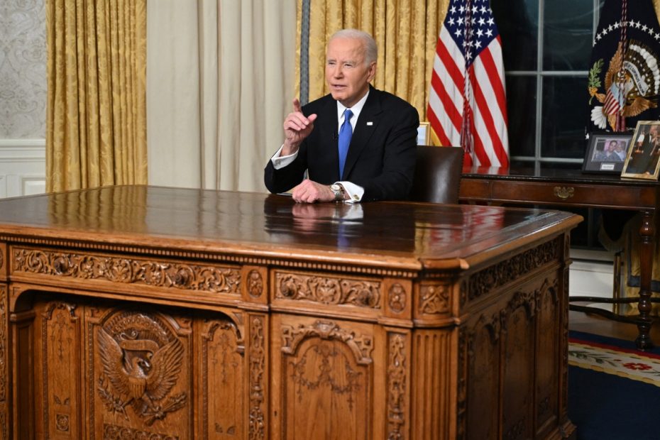 Biden warns of 'oligarchy' in final Oval Office address: NPR