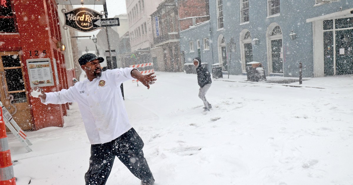 Big snowstorm hits New Orleans weeks before Super Bowl