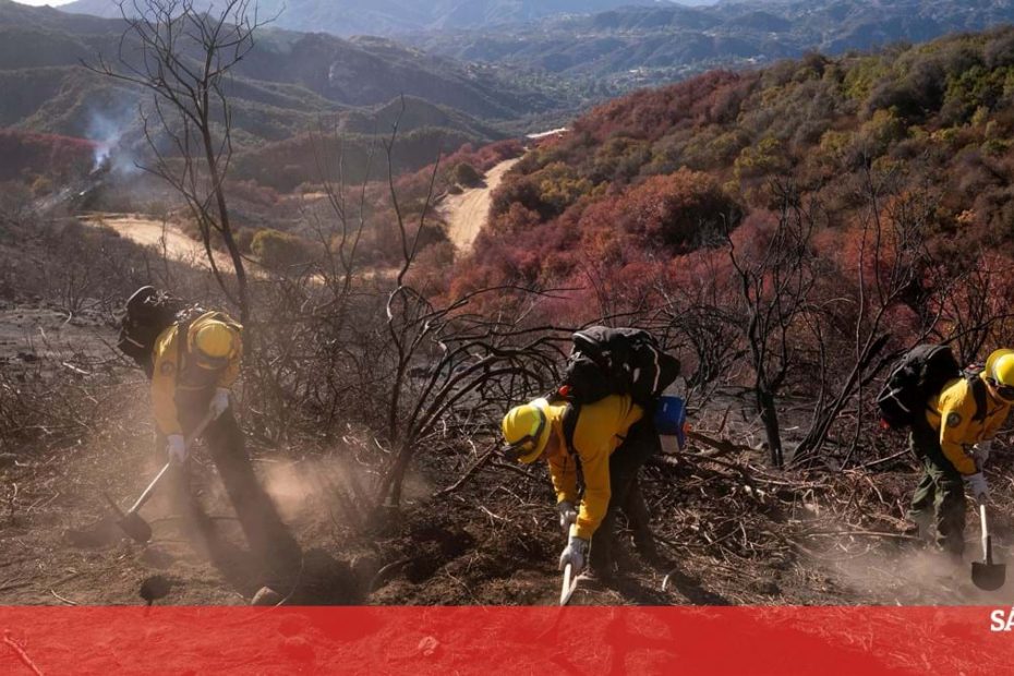 Centenas de prisioneiros combatendo incêndios na Califórnia, gastando 26 euros por dia