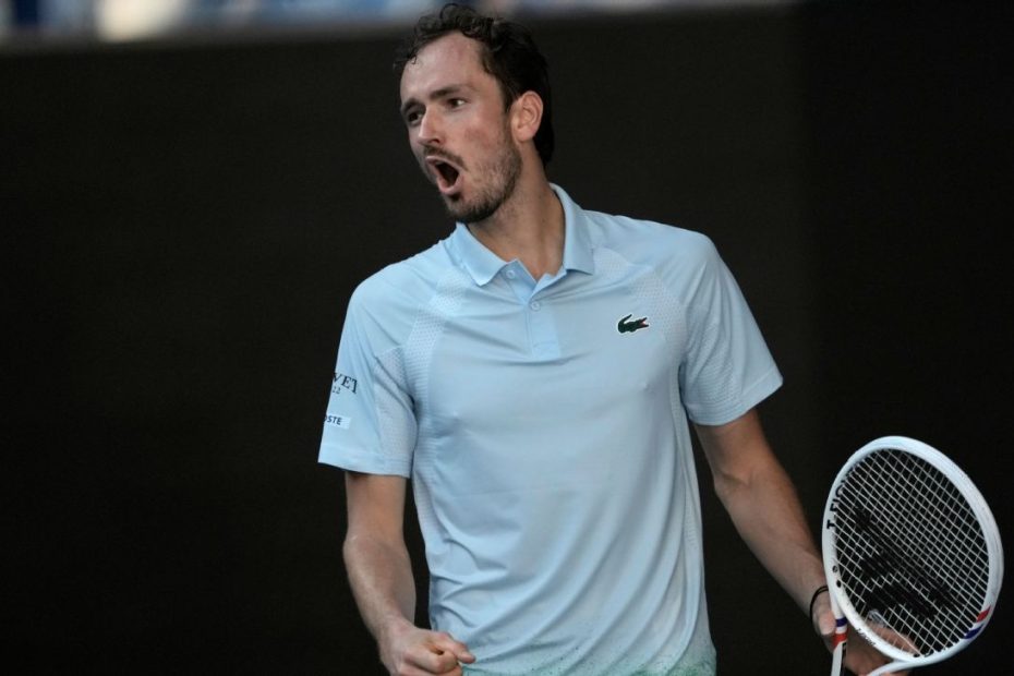 Daniil Medvedev destroys TV network cameras in Australia's five-set win