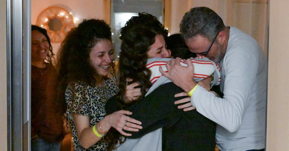 Freed Israeli hostages reunited with family and friends at Sheba hospital