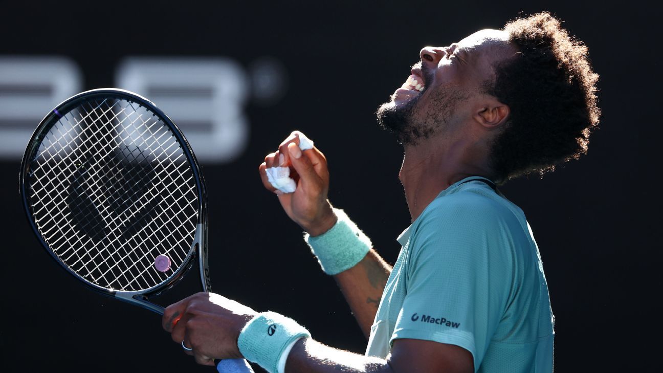 Gael Monfils rallies to beat Taylor Fritz at Australian Open