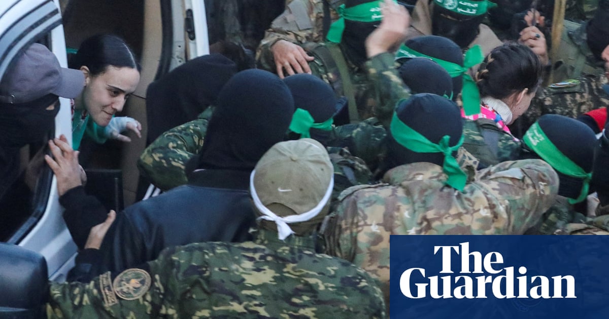Hamas releases first three hostages after ceasefire with Israel Israel-Gaza war