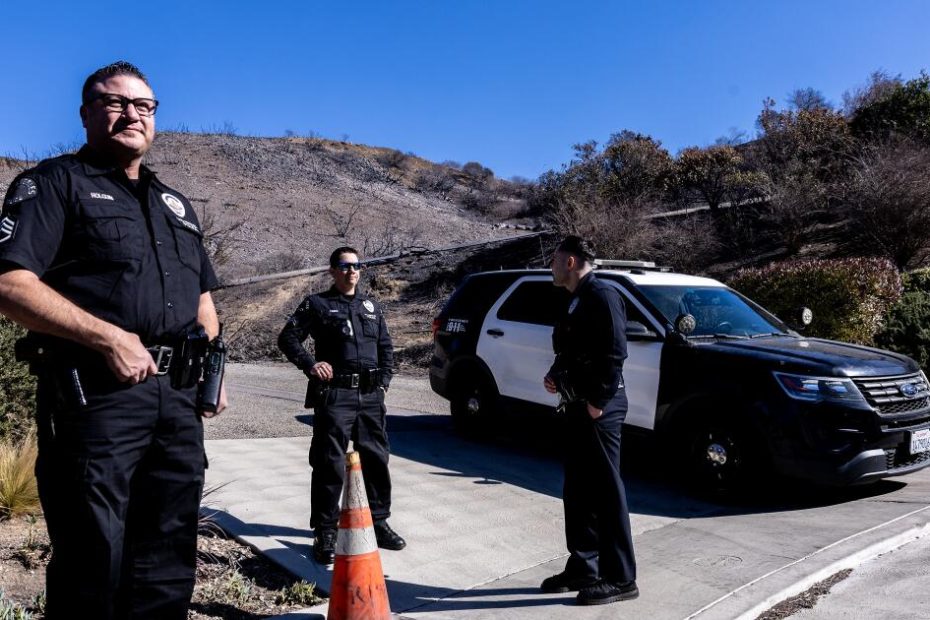 Los Angeles police are tackling a new challenge: firefighting missions