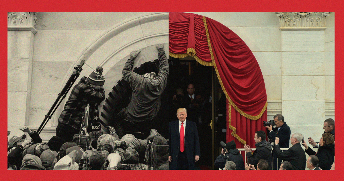 Memories of the Capitol riot still linger on the grounds where Trump was sworn in