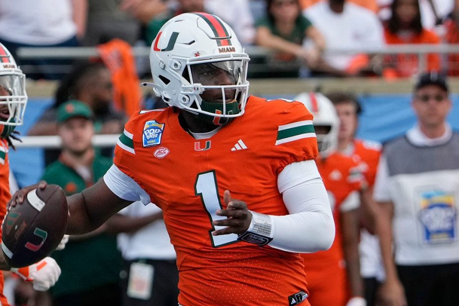 Miami coach refutes 'Bulls' claims Cam Ward quits team after setting touchdown record