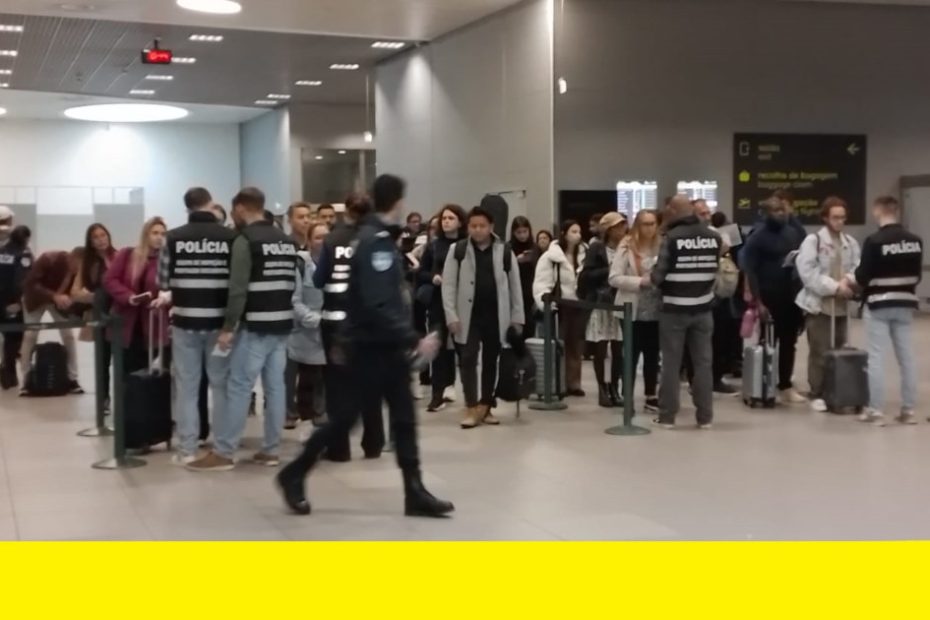 Os passageiros do Brasil para Lisboa estão surpresos com o novo método PSP |