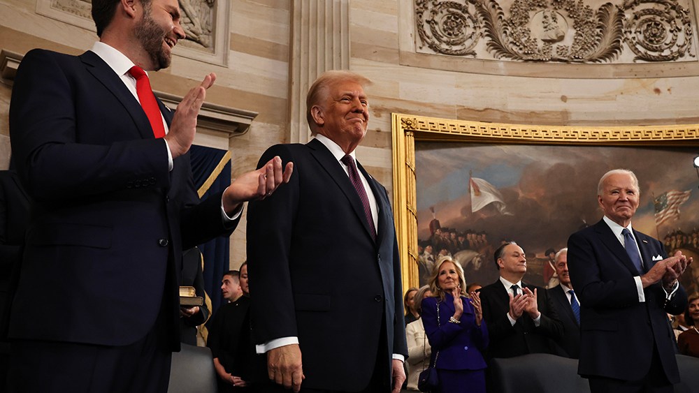 Sworn in as the 47th President at the ceremony