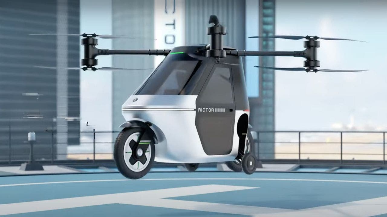 This flying motorcycle can take you from traffic to the sky in minutes