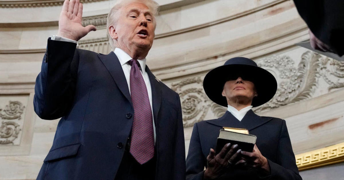 Trump did not put his hand on the Bible when he was sworn in