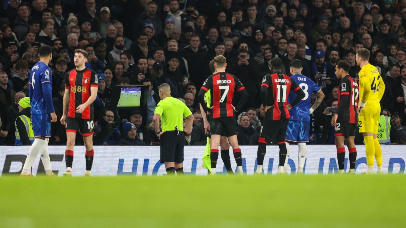 VAR review: Chelsea furious as referee rejects red card for Brooks