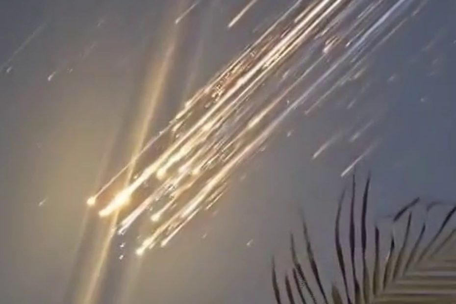 Video on social media shows fragments of starlight streaming across the sky