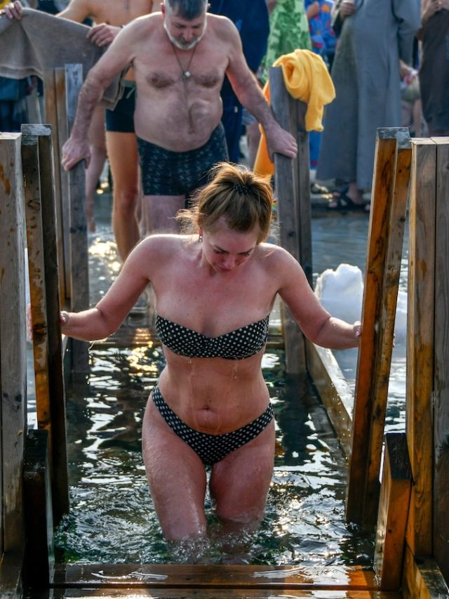 Warm weather threatens Russian Orthodox Christians' Epiphany as icy water plunges