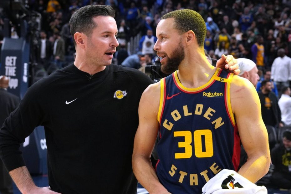 Warriors' curry gift to Lakers coach Redick's son and jersey