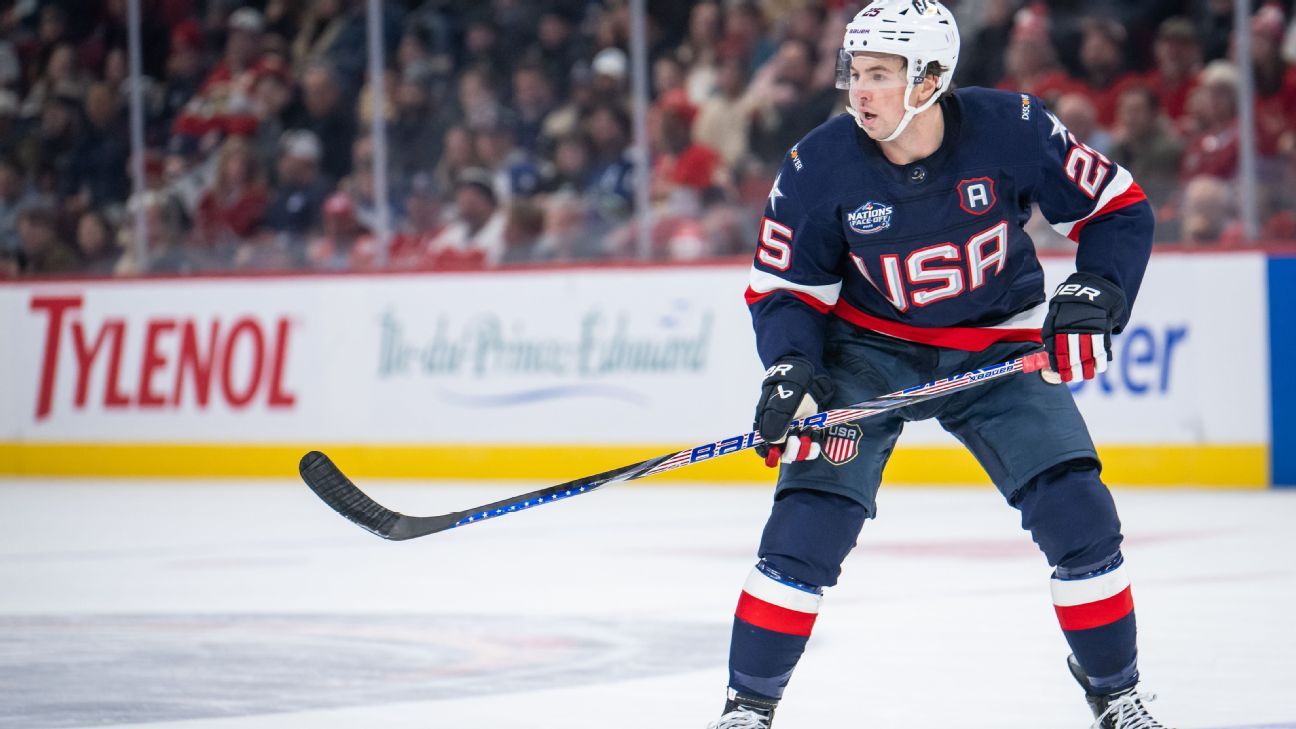Charlie McAvoy of Team USA missed 4 national championship games