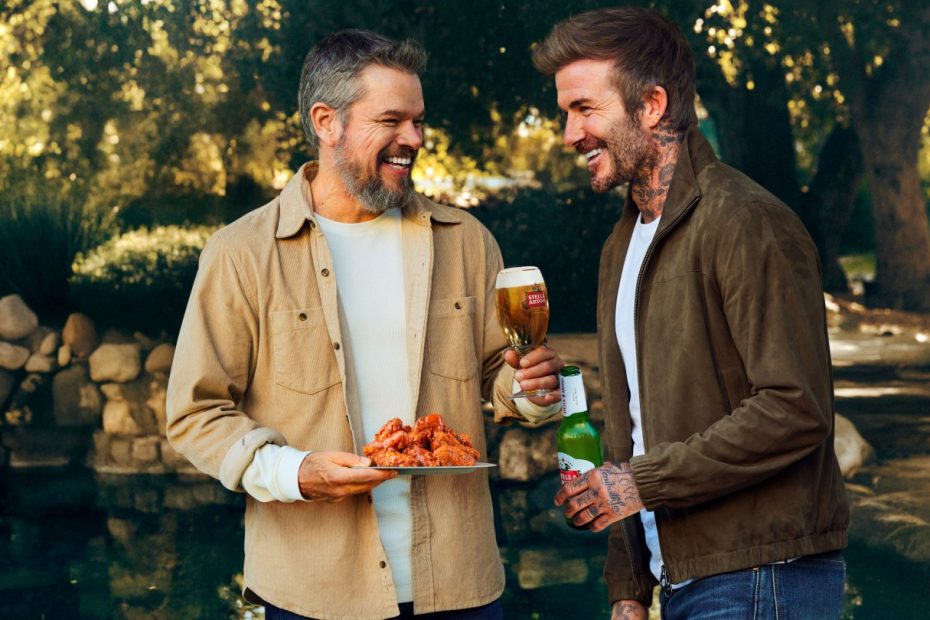 Matt Damon (Matt Damon) and David Beckham Super Bowl Advertisement: Play for Stella