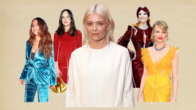 Oscar style master on red carpet exterior with stars