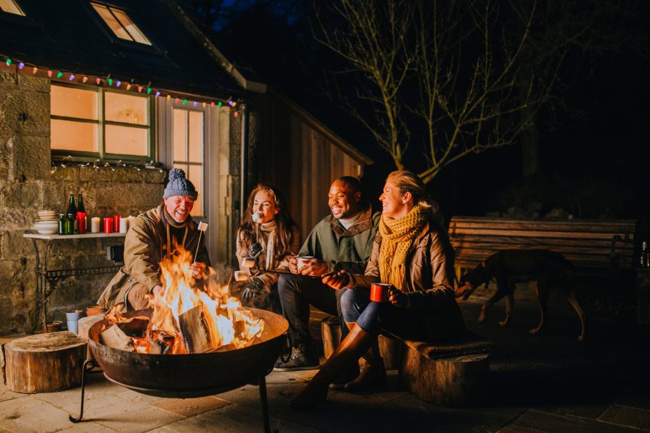 The terrace heater and fire pit will help your outdoor space comfortable and attractive