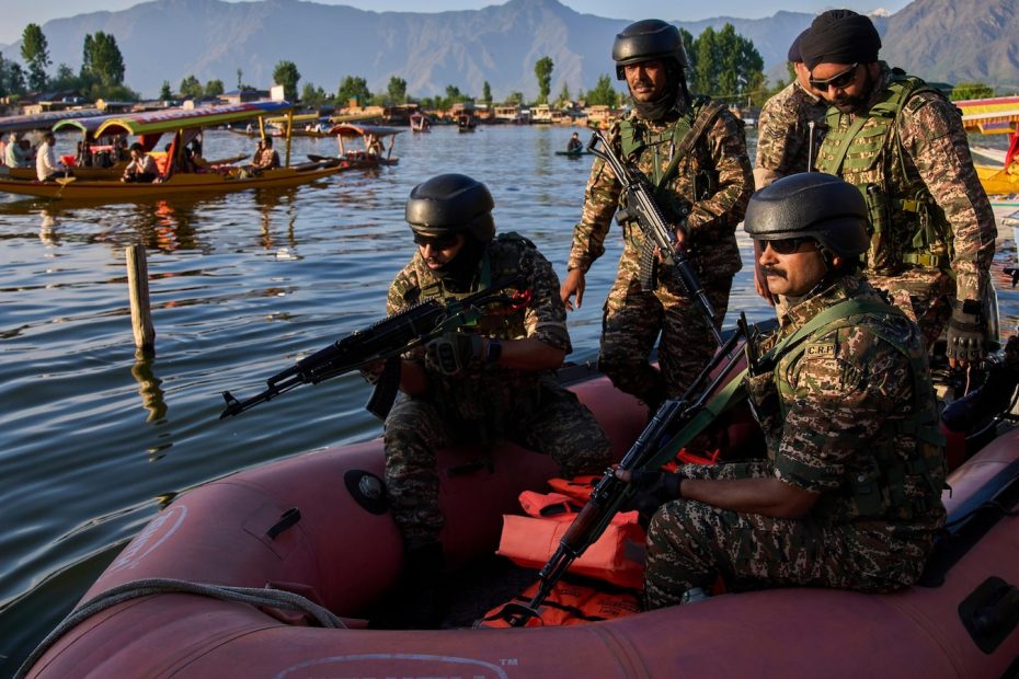 Pakistani troops open fire at a location along the border along the disputed Kashmir
