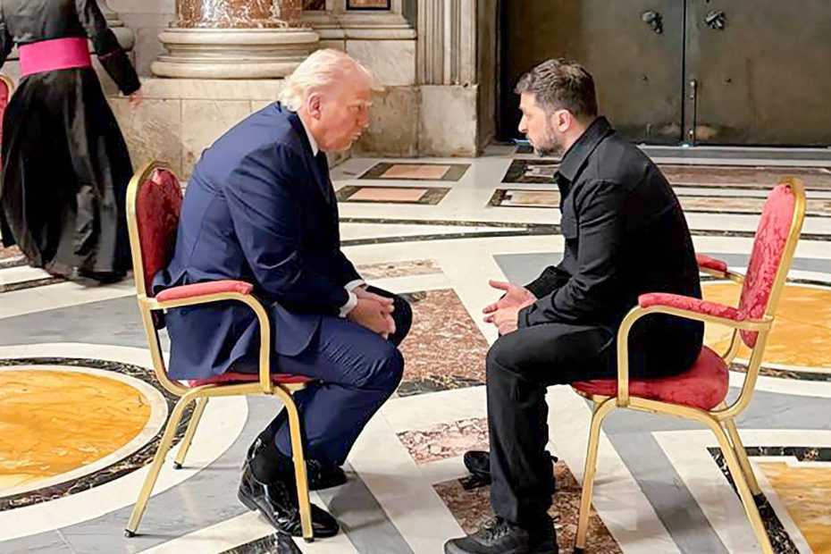 Trump teve uma "conversa muito produtiva com Zelensky da Basílica de São Pedro antes do funeral do Papa Francisco