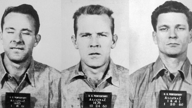 A man standing out from Alcatraz with a spoon