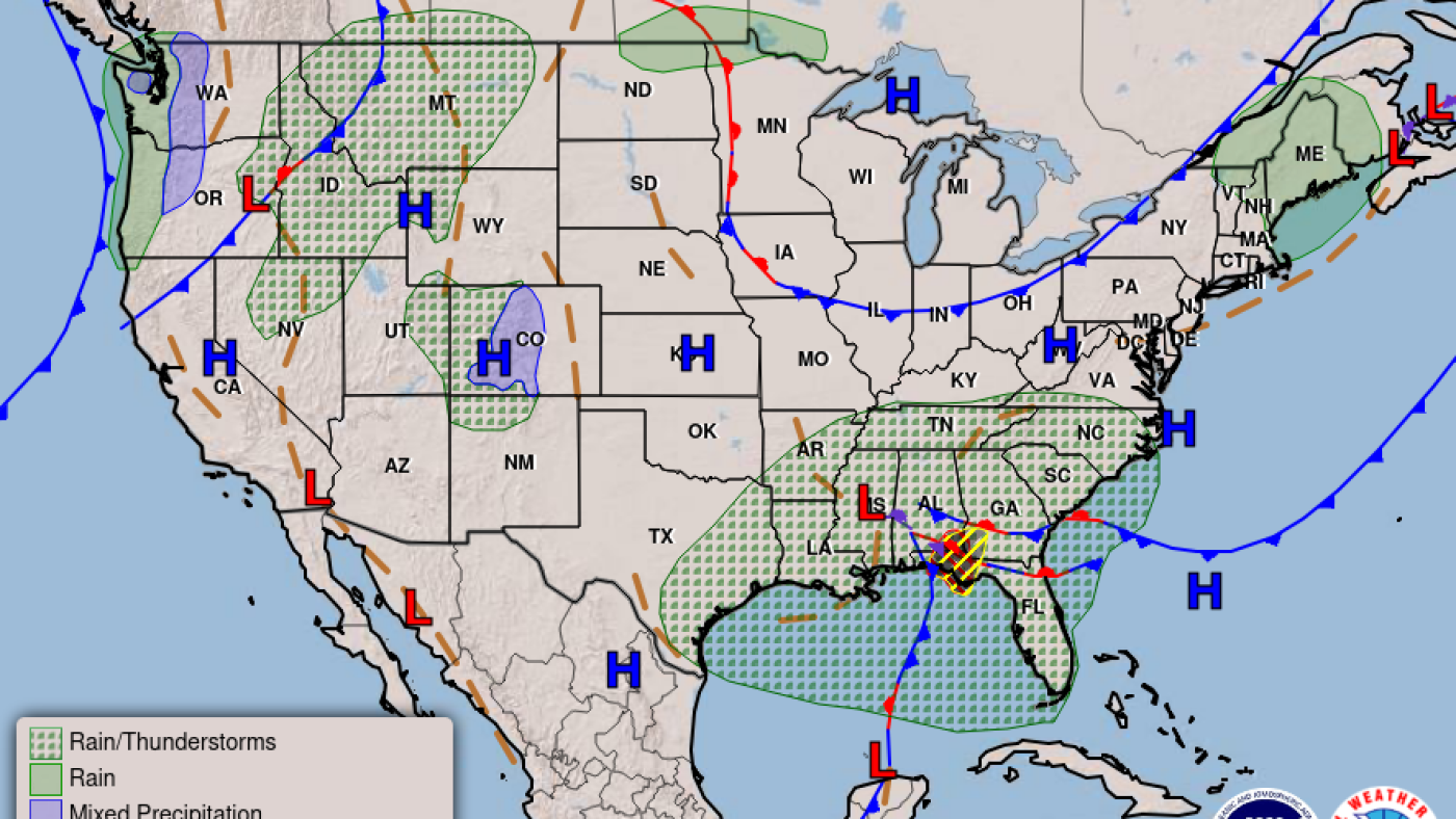 A somewhat unusual “Atmospheric River” incident that hits the Southeastern United States: NPR