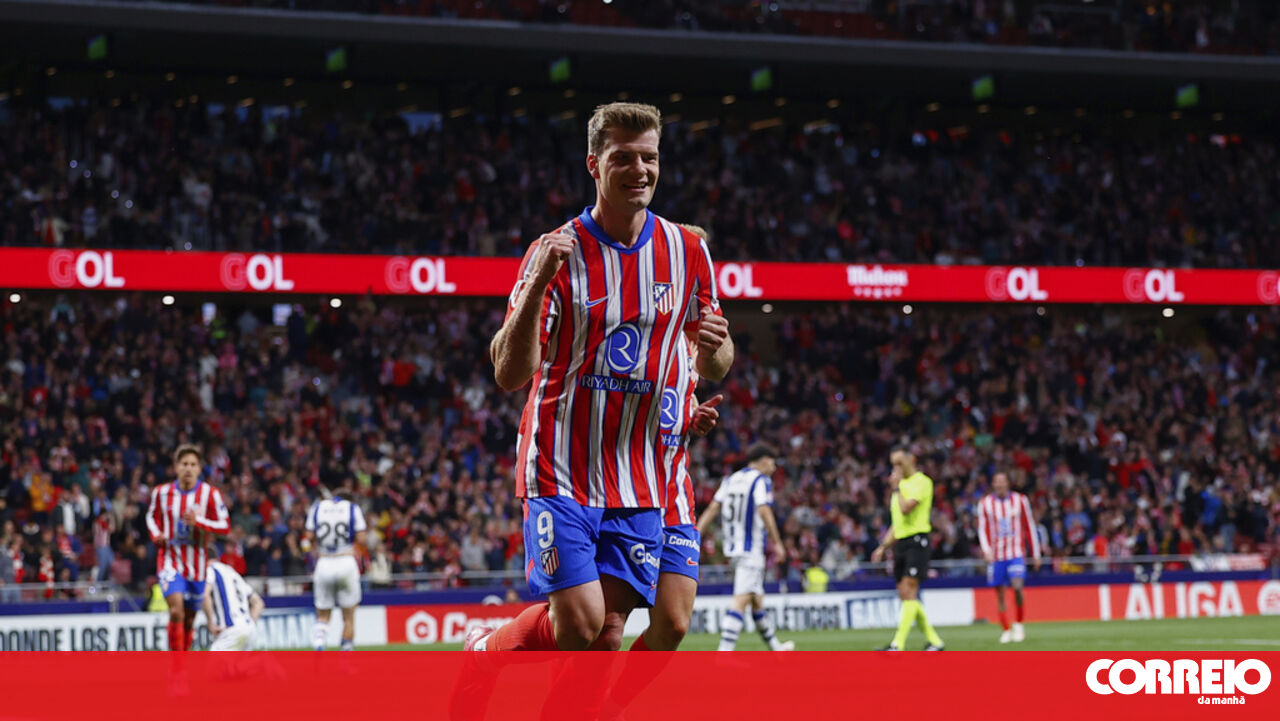 Atlético de Madrid vence o Real Sociedad com quatro gols de Sorloth norueguês