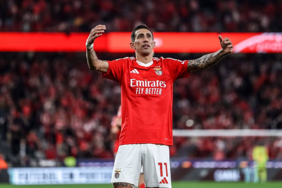 Benfica: DiMaría tem uma conta adaptada aos esportes