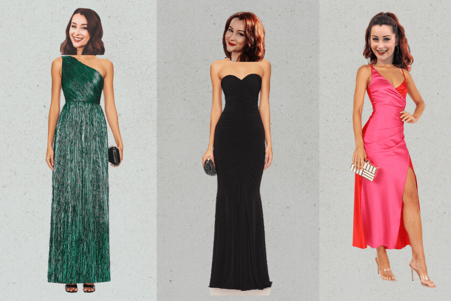 Black tie, formal, cocktail clothing