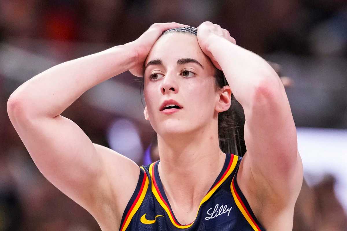 Camera captures Caitlyn Clark's emotional outburst during fever loss
