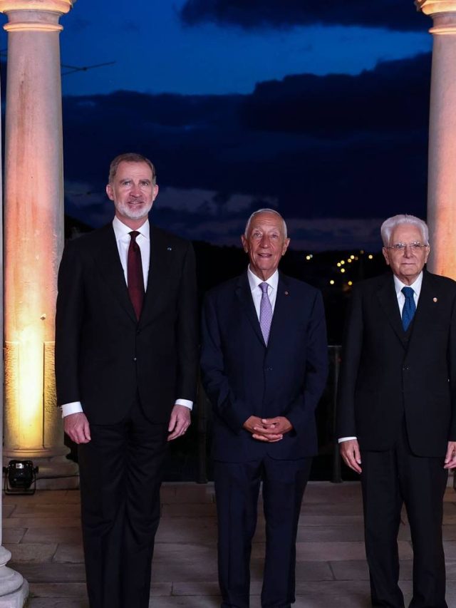 Coimbra se junta a Marcelo (falando em latim), Philip VI (evocando a Europa) e Sergio Mattarella (eles se lembram de 25 de abril)