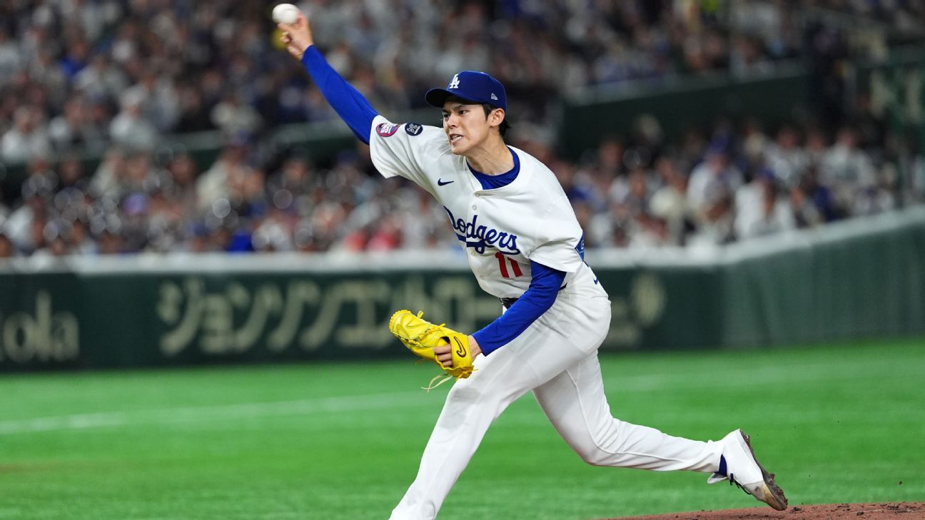Dodgers' Sasaki is not sure if speed is related to shoulder release