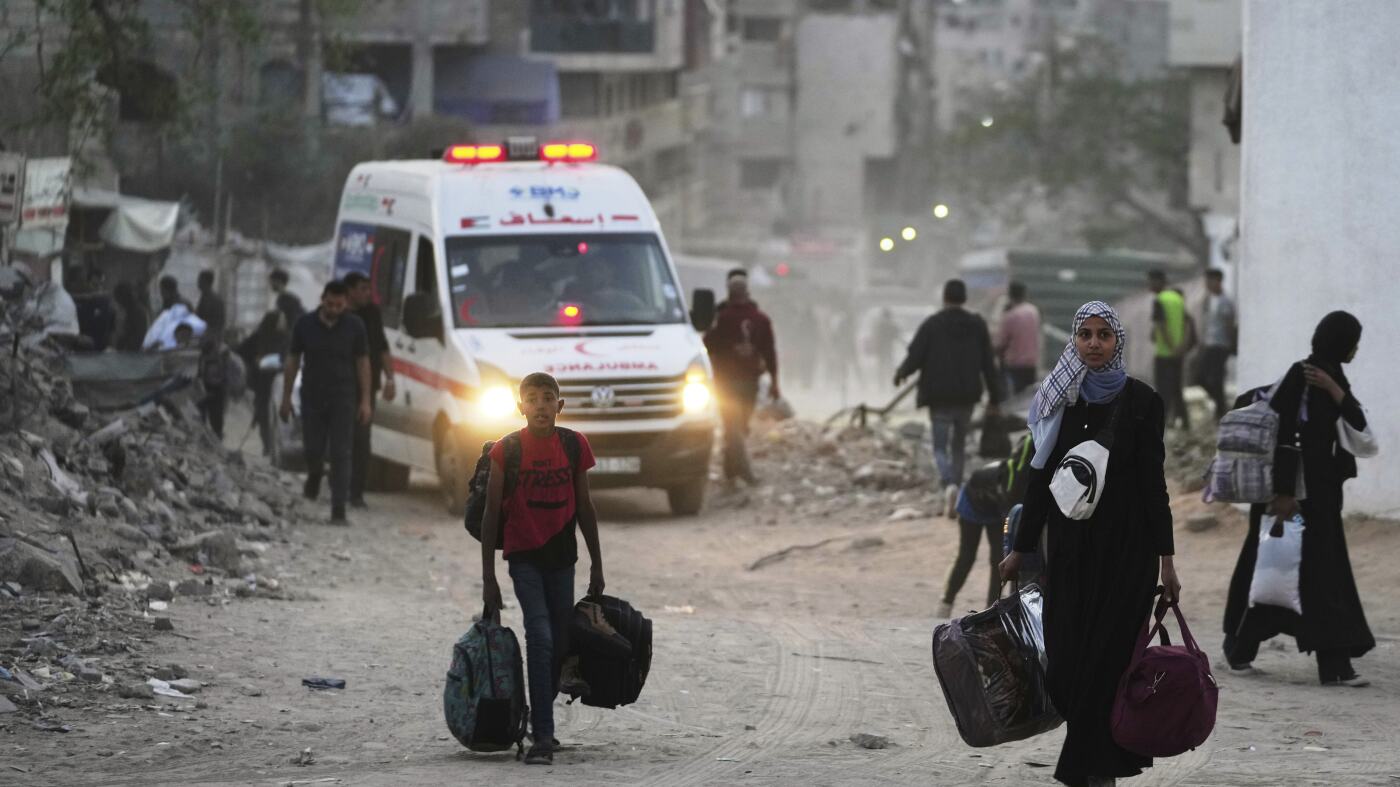 Dozens were killed in an overnight air raid in southern Gaza, hospital says: NPR