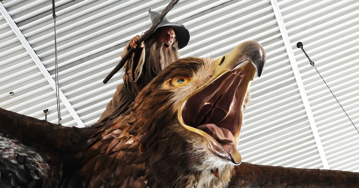 Hobbit-themed eagle sculpture leaves New Zealand airport