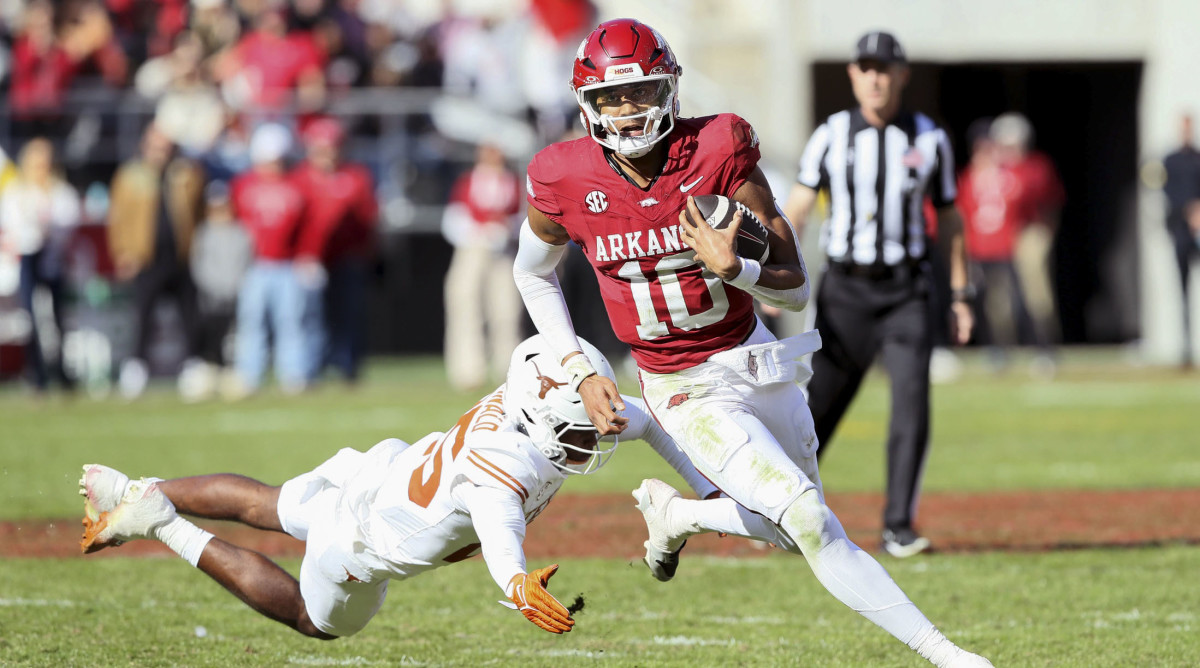 Is Arkansas Razorbacks QB the first round of talent in manufacturing?