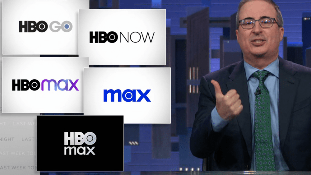 John Oliver simulates HBO Max & Max brand name miserable