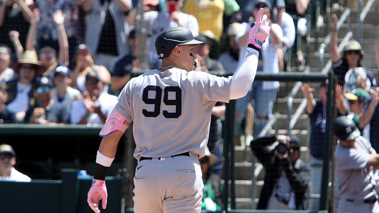 Judge Aaron gave two home runs as Yankees fell into track and field