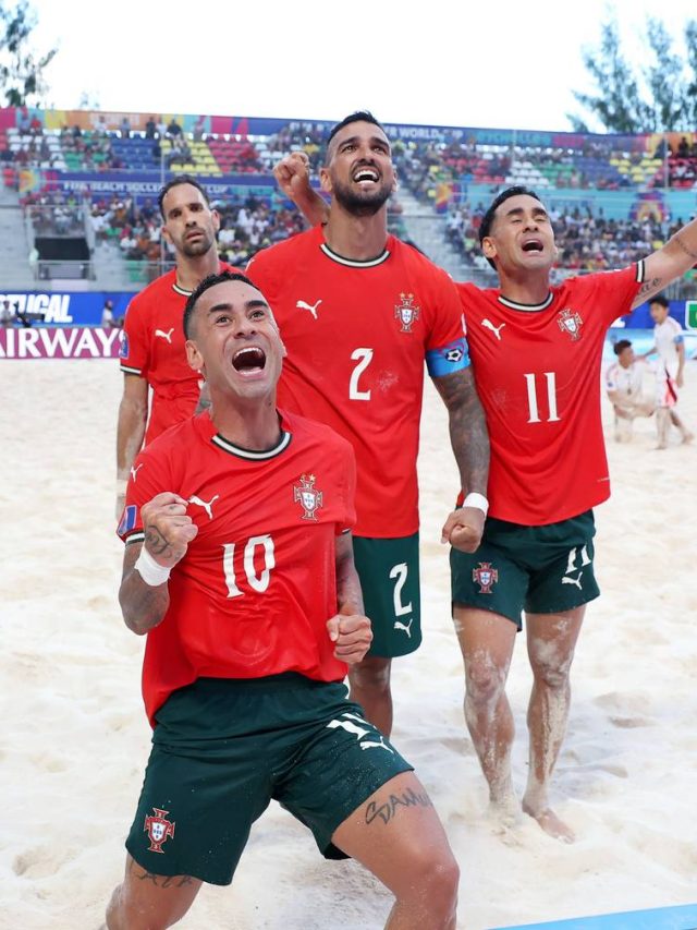 Mais tarde, com sete gols, Portugal participou das semifinais da Copa do Mundo da praia