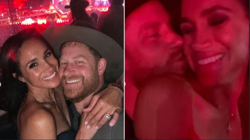 Meghan Markle shares a date night full of PDA with Beyoncé's Prince Harry