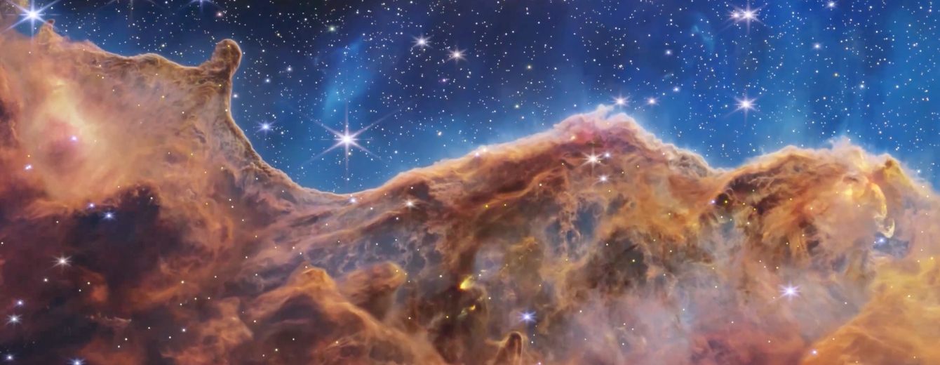 NASA's Webb Telescope's new visualization explores the cliffs of the universe