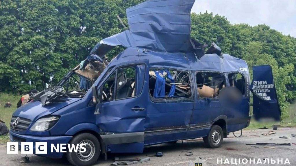 Nine people were reportedly killed in Ukraine's civilian bus attack