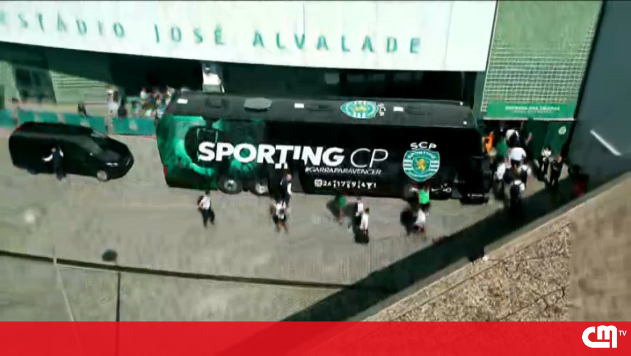 No momento em que o ônibus esportivo chega ao Alvalade Stadium – Vídeo