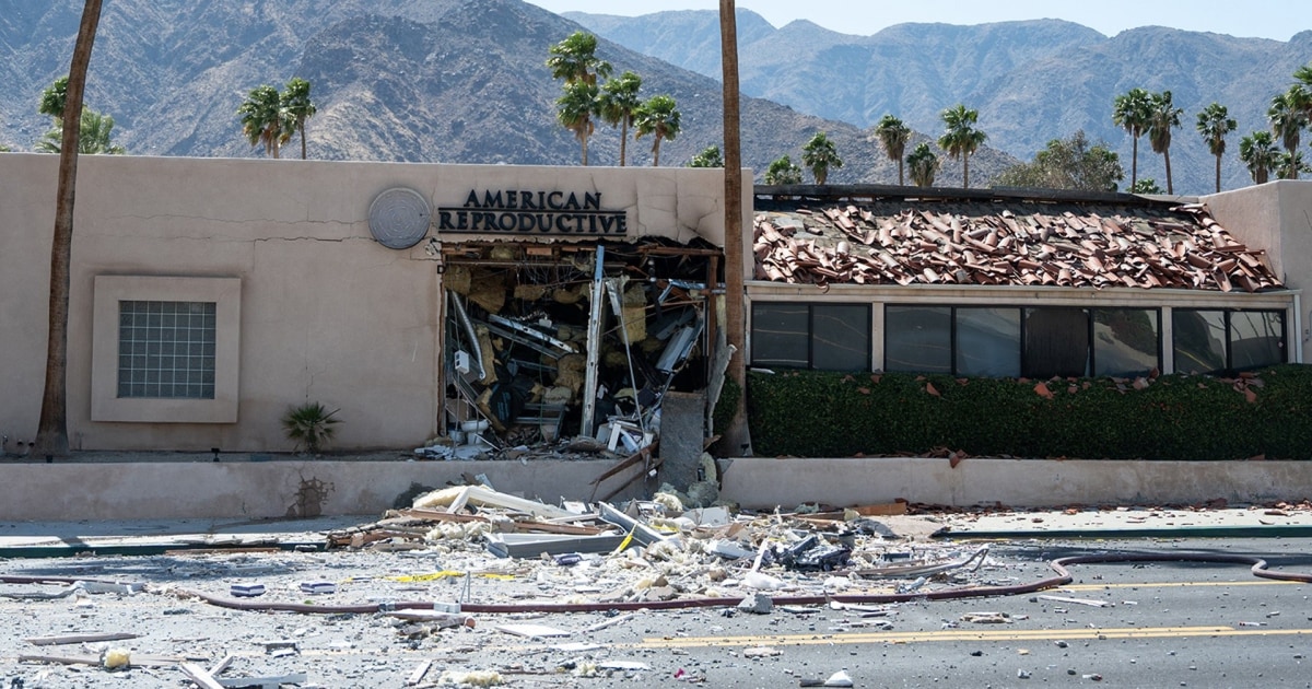 Palm Springs explosion near fertility clinic is investigated as terrorist attack