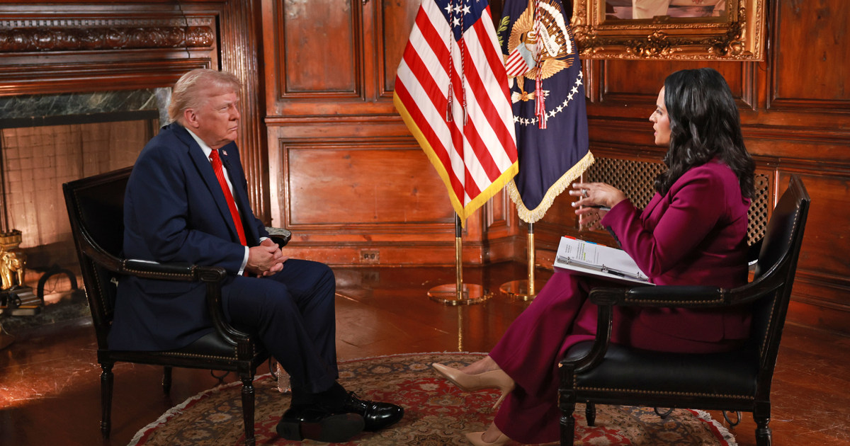 President Donald Trump interviewed by ‘Meet the Press’ moderator Kristen Welker