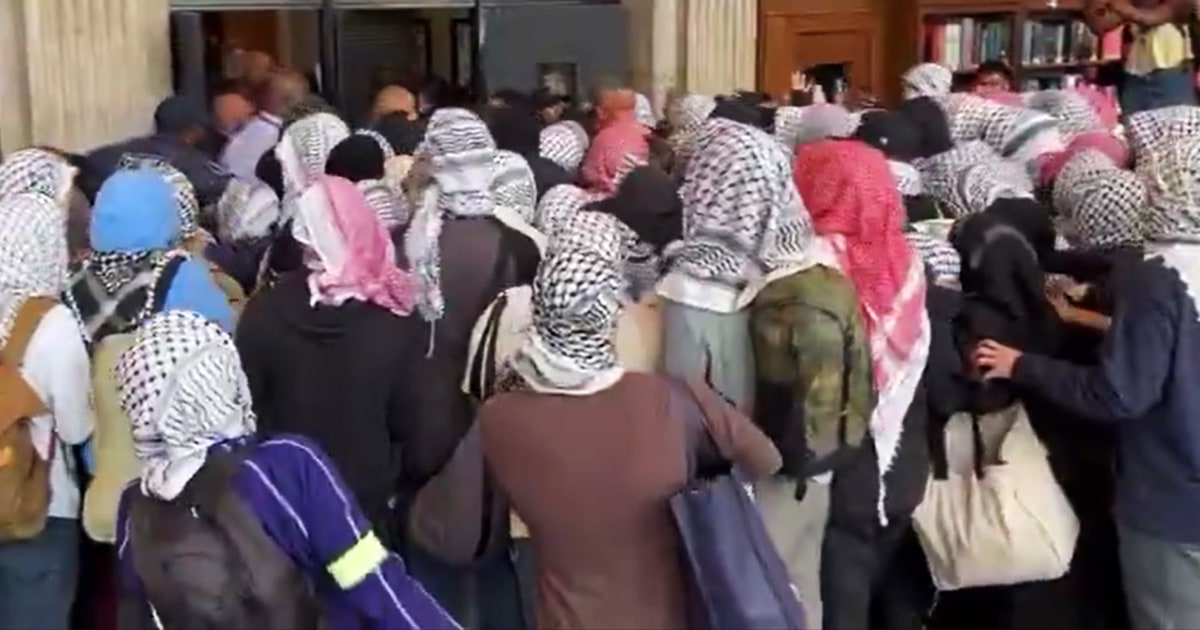 Pro-Palestinian protesters take over room at Columbia University Library