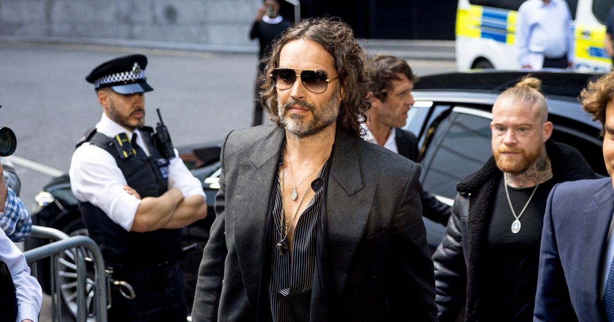 Russell Brand arrives in London court facing rape and sexual assault charges