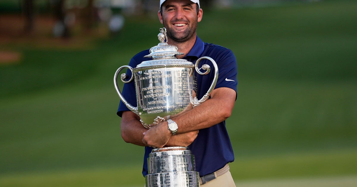 Scottie Scheffler wins PGA title, finishing third