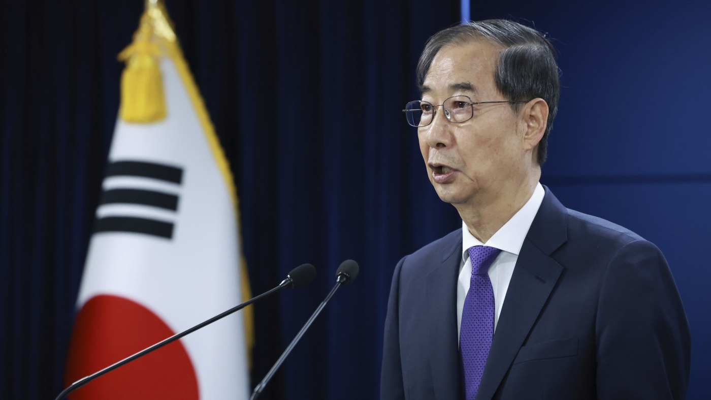 South Korean acting leader Han resigns, he will run for president: NPR